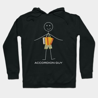 Funny Mens Accordion Design Hoodie